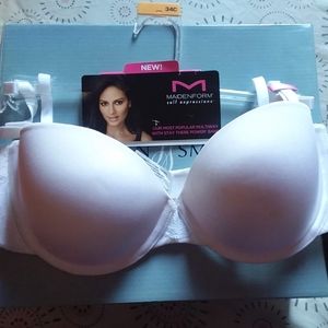 NWT Maidenform white strapless multiway bra